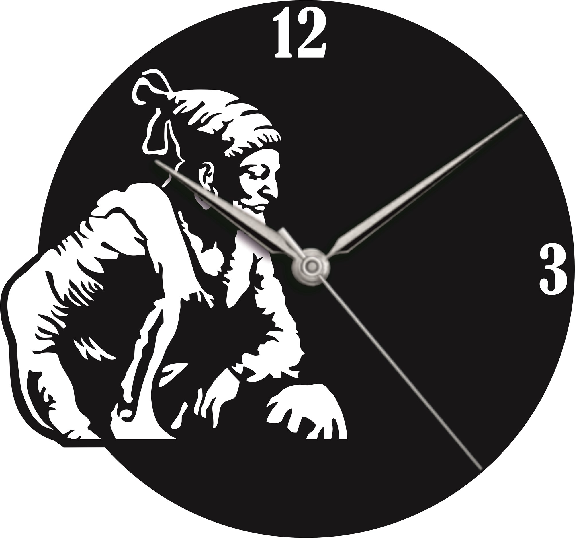 Picture of Chhatrapati Shivaji Maharaj Wall Clock - MDF/Acrylic Material in Various Colors | Thickness 2 m.m. | Thin Wall Clock.